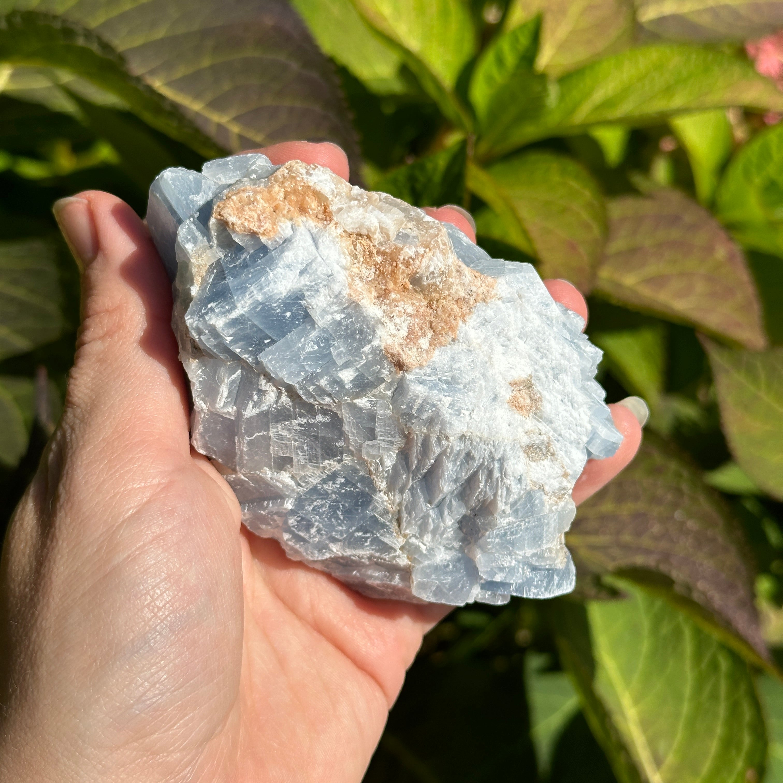 Aqua Blue Calcite from Mexico ~ Acid Washed Finished for Shine ~ Throat Chakra Activations