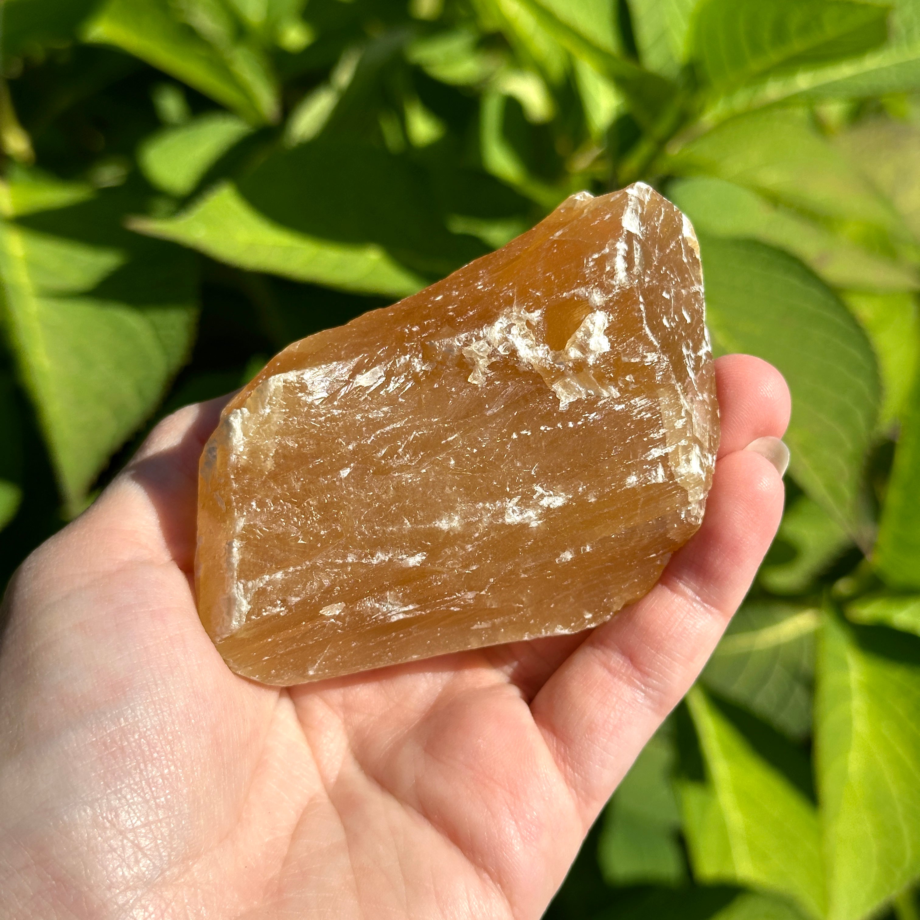 Chunky Honey Calcite from Mexico with Acid Wash Finish for Shine