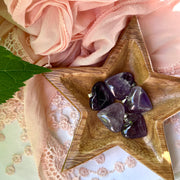 Purple Amethyst Heart Pendants ~ Includes Silver Chain