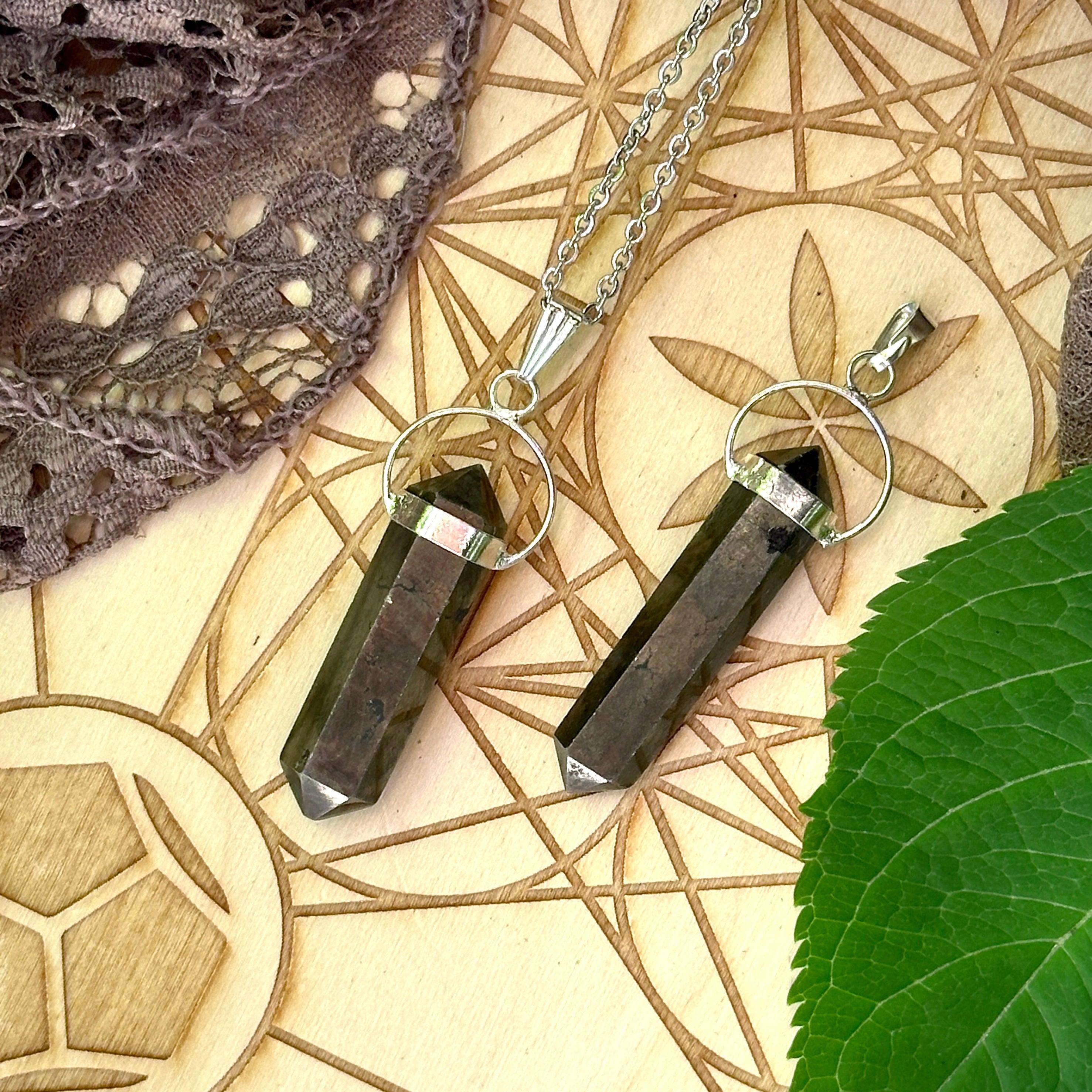 Hematite Pendant with Silver Chain