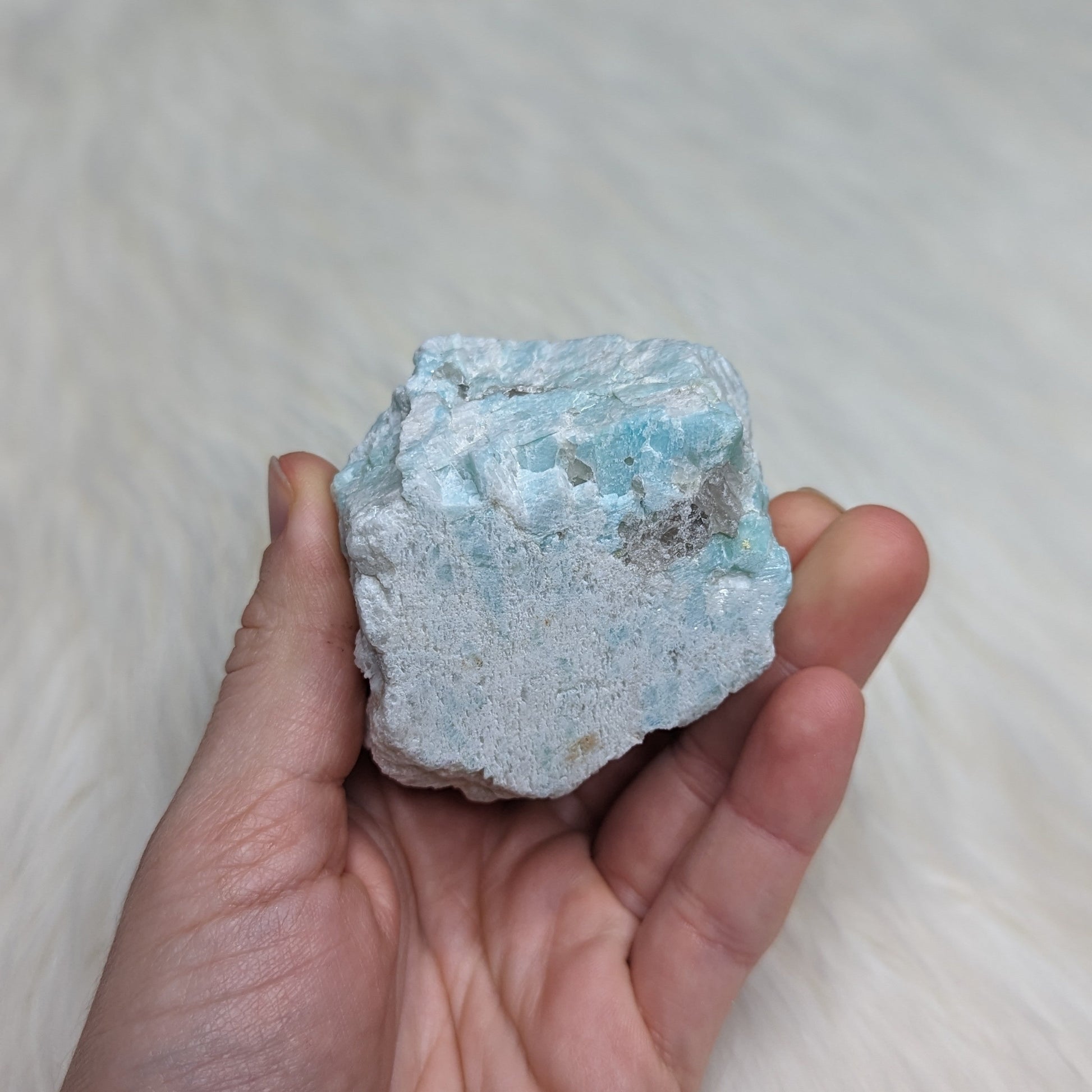 RESERVED | Watery Blue Amazonite Polished Standing Point - Earth Family Crystals