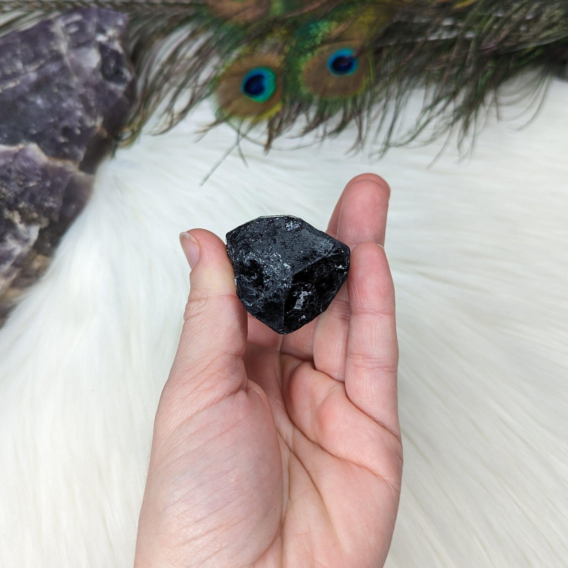 Black Tourmaline AA Gemmy Crystal Specimen - Earth Family Crystals