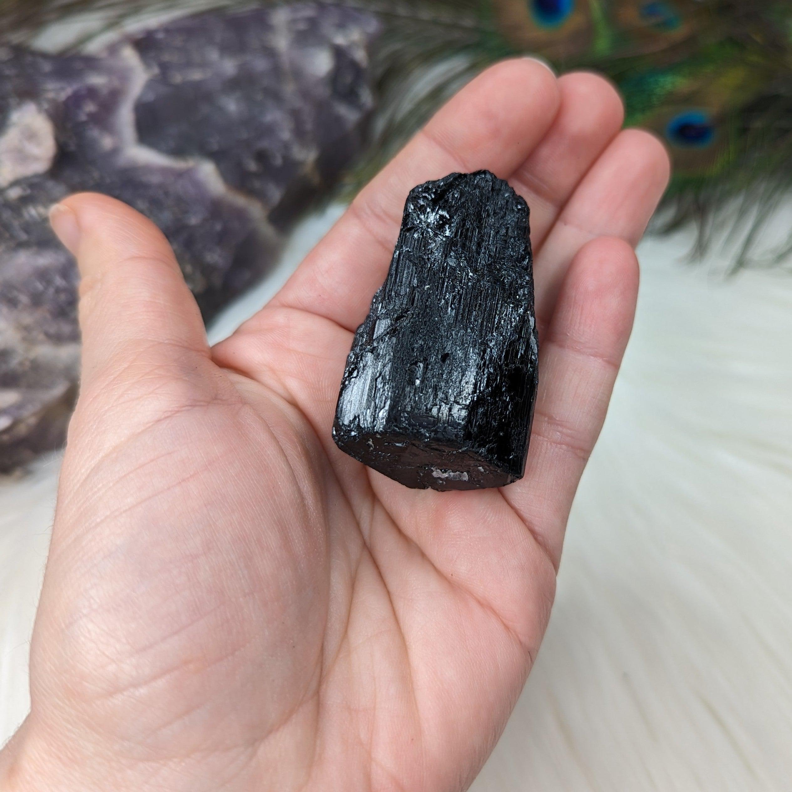 Black Tourmaline AA Gemmy Crystal Specimen - Earth Family Crystals
