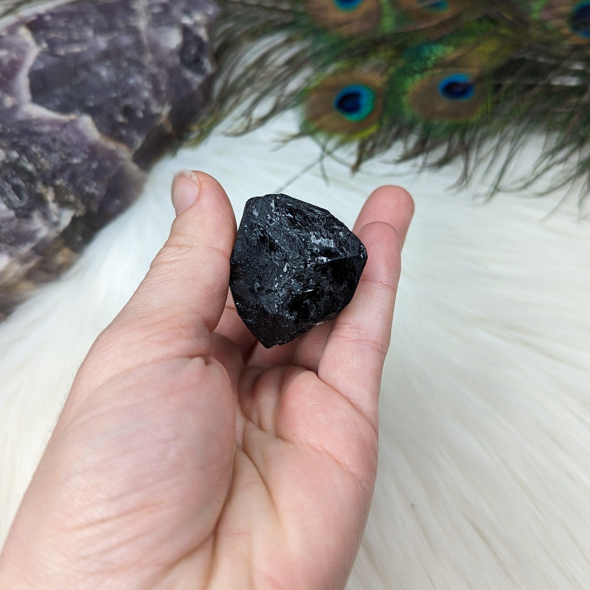 Black Tourmaline AA Gemmy Crystal Specimen - Earth Family Crystals