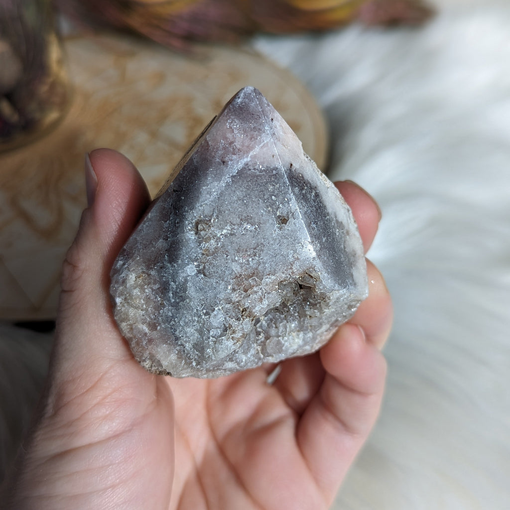 Pink Amethyst Point #1 ~ Grid Focal Point for Healing Energies - Earth Family Crystals