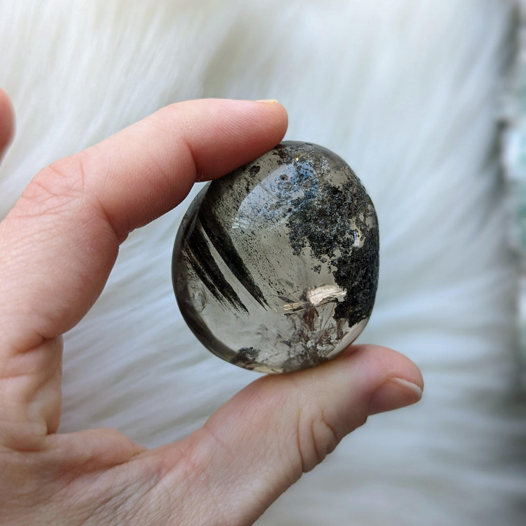 RESERVED | Shamanic Dream Quartz Seer Stone Partially Polished From Brazil~ Beautiful Rainbow Inclusions - Earth Family Crystals