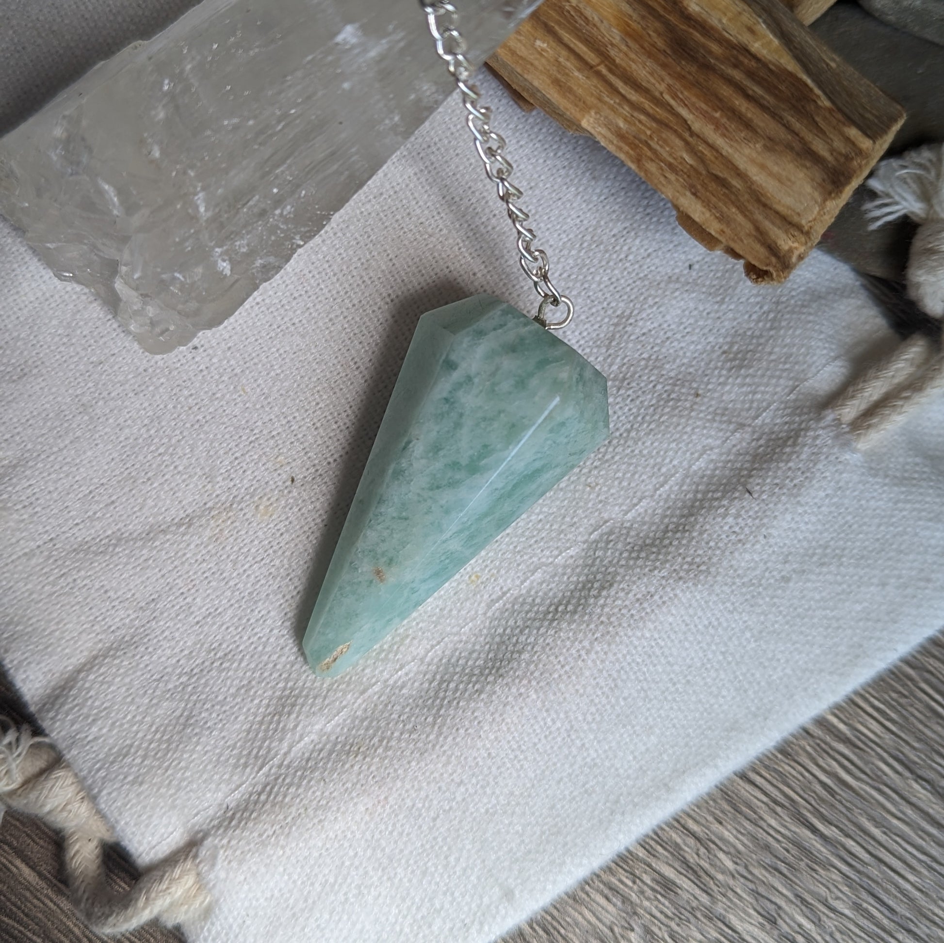 Amazonite Tapered Pendulum ~ Transmuting and Healing Energies - Earth Family Crystals