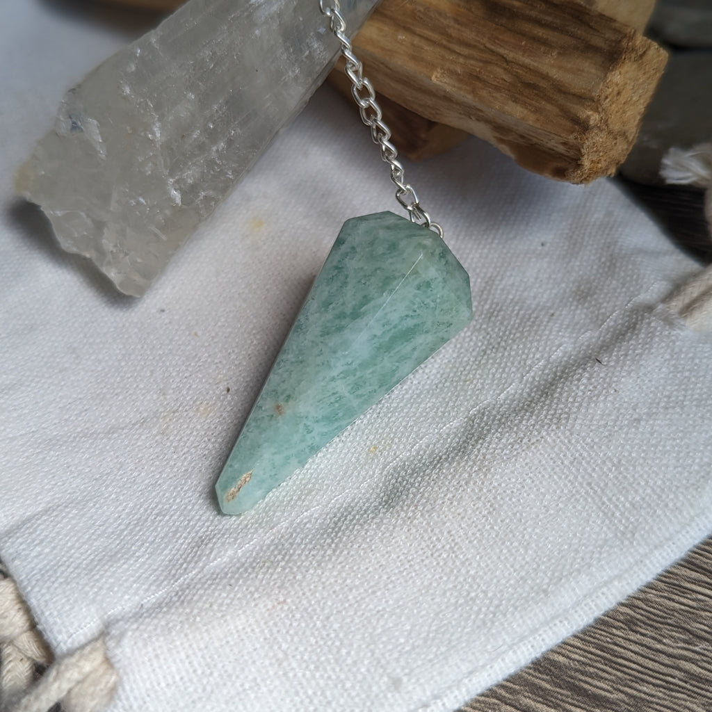 Amazonite Tapered Pendulum ~ Transmuting and Healing Energies - Earth Family Crystals