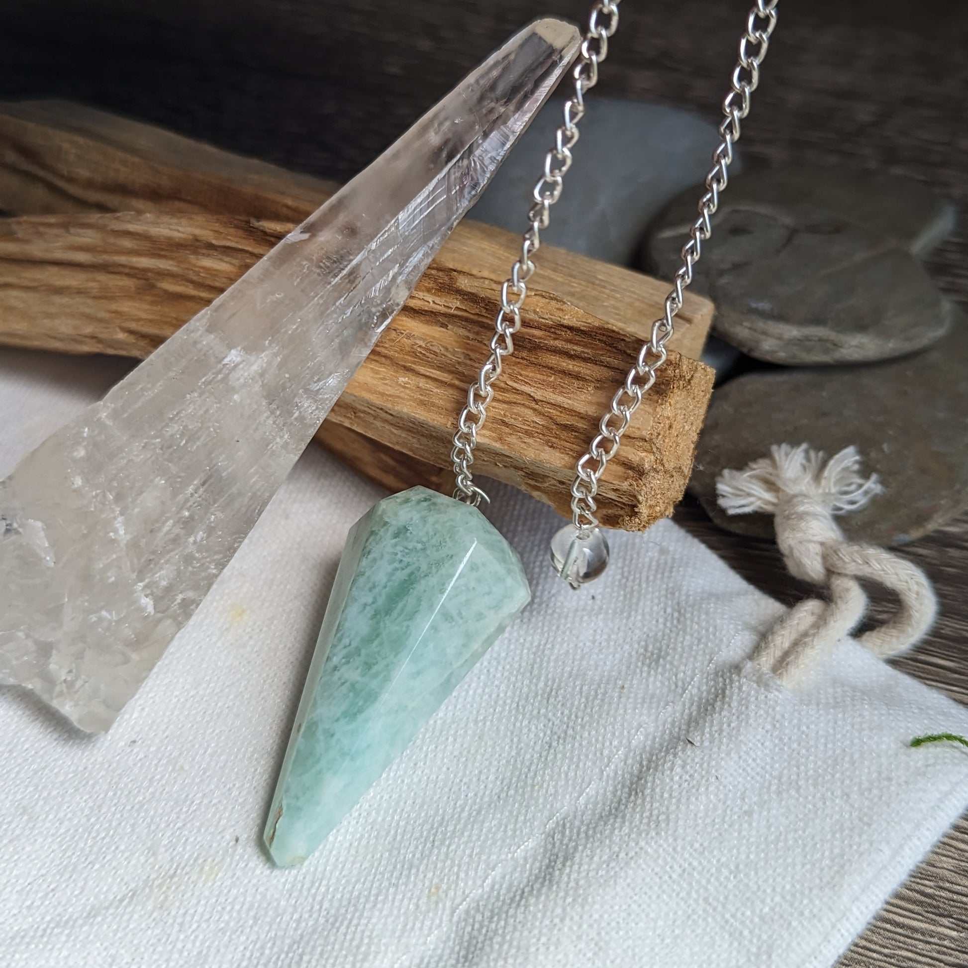Amazonite Tapered Pendulum ~ Transmuting and Healing Energies - Earth Family Crystals