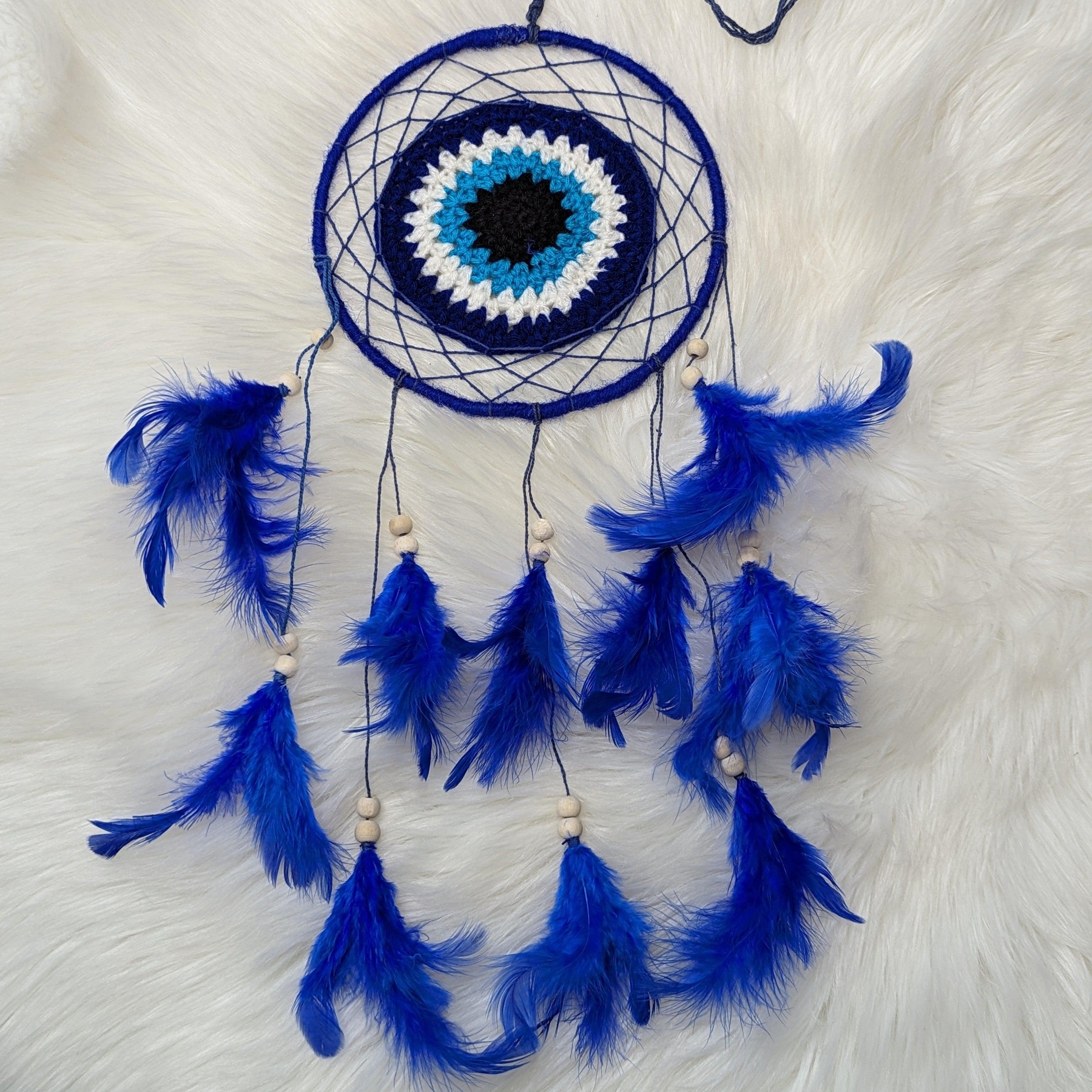 Evil Eye Dreamcatcher Decor for Your Spiritual Space, Altar~ Protection - Earth Family Crystals