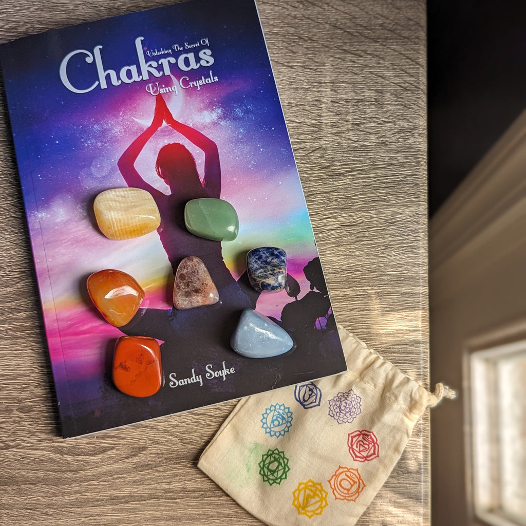 Unlocking the Secret of Chakras Using Crystals Book and Chakra Gemstone Gift Set ~ Signed Copies - Earth Family Crystals