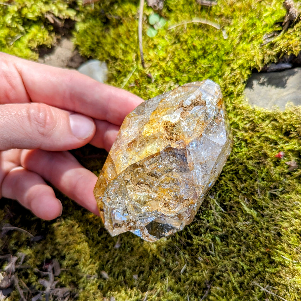 Large Golden Healer Herkimer Diamond  Quartz Crystal ~ Prosperous Healing- Ethically Sourced from New York- Tucson Treasure- Purchased Mine Direct - Earth Family Crystals