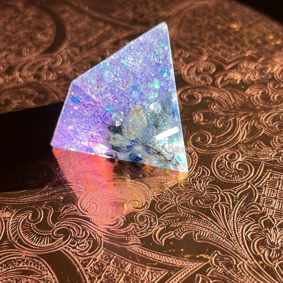 Small Orgonite Pyramids ~Hand crafted Pyramid loaded with metals and crystals~ Great for EMF protection and Gifting - Earth Family Crystals