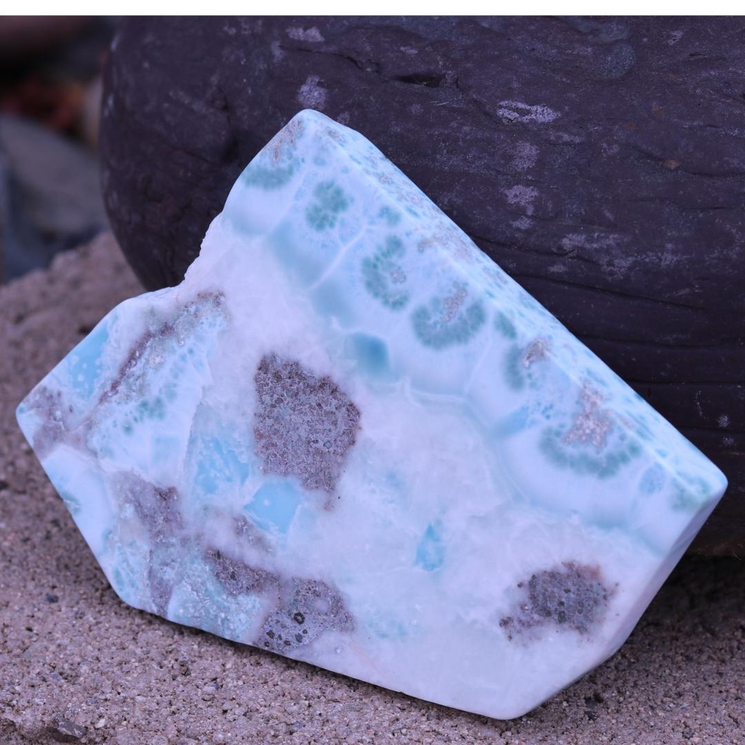 A Grade Larimar Carving for Display