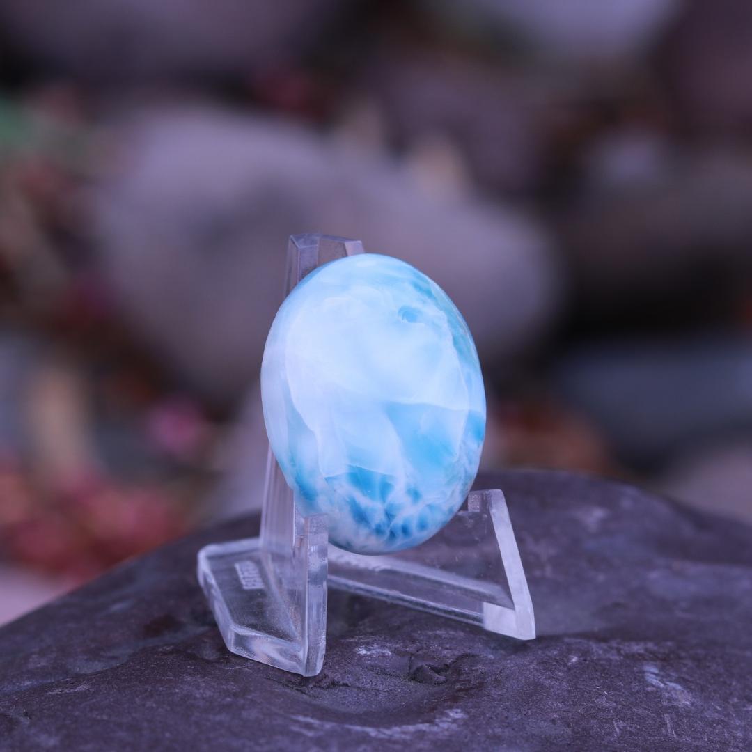 Gorgeous Blue Larimar Cabochon Crystal