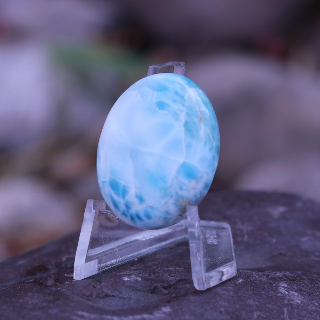 Gorgeous Blue Larimar Cabochon Crystal