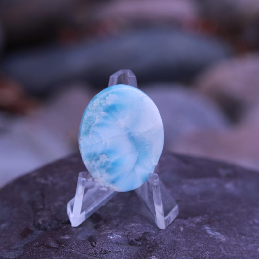 Gorgeous Blue Larimar Cabochon Crystal