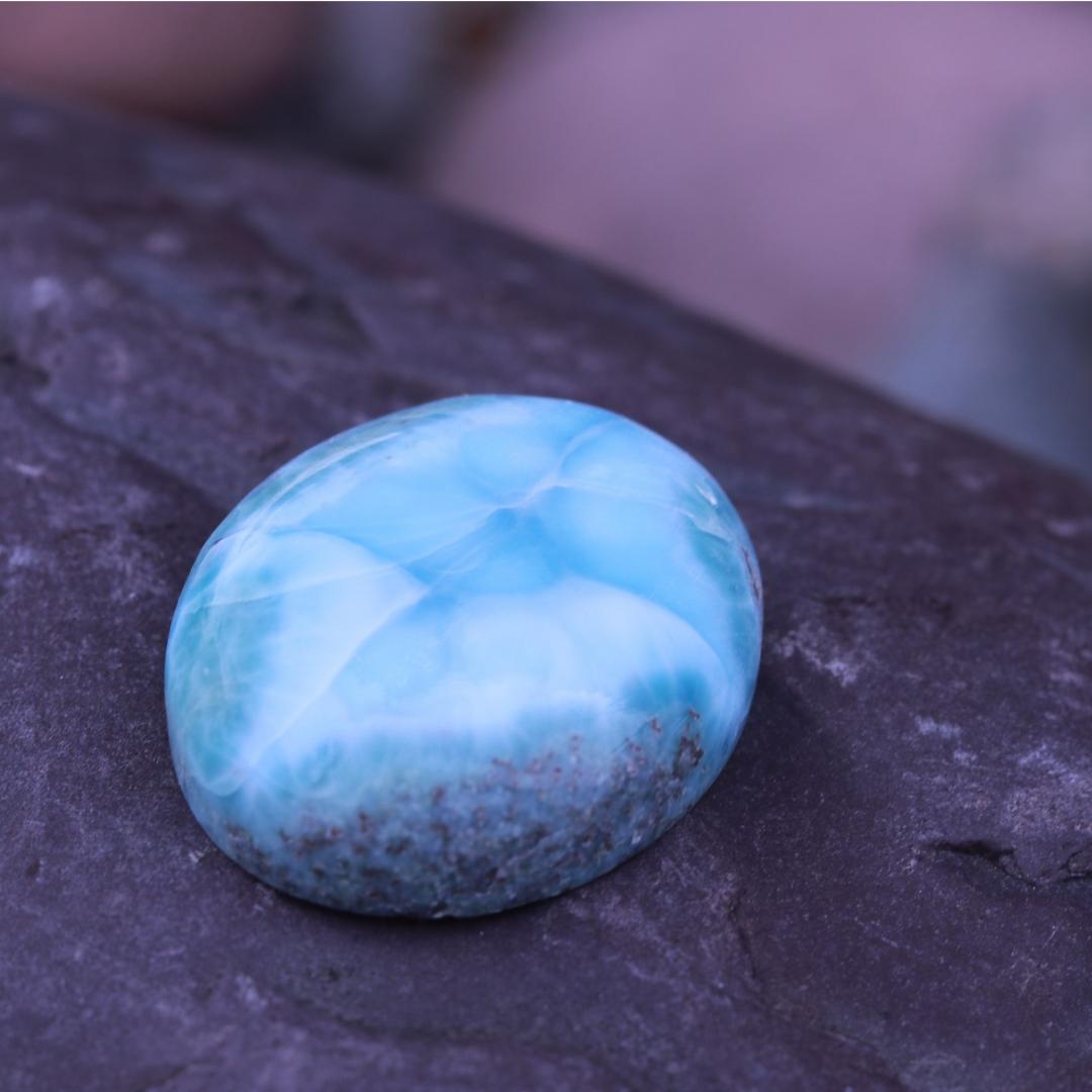 Atlantis Blue Grade A Larimar Cabochon
