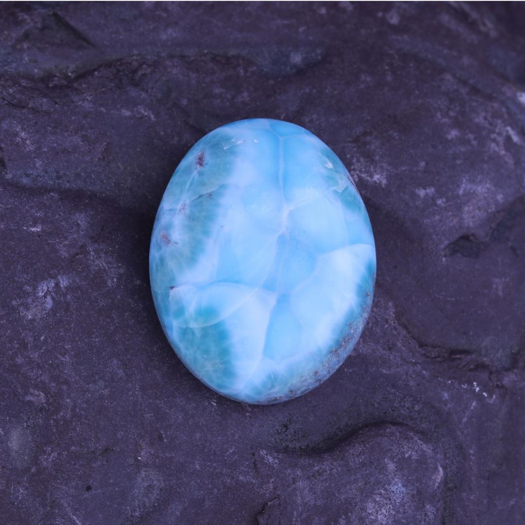 Atlantis Blue Grade A Larimar Cabochon