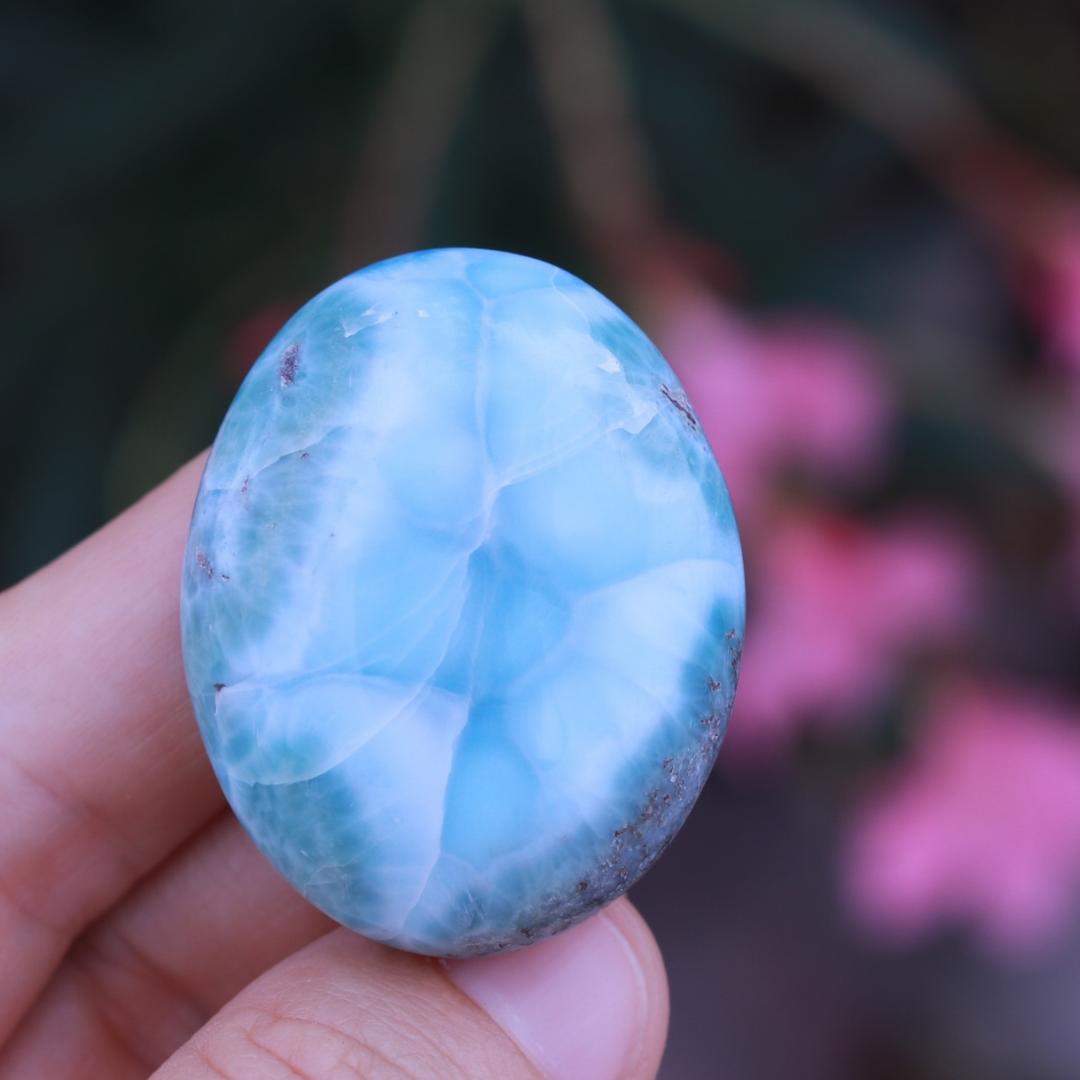 Atlantis Blue Grade A Larimar Cabochon