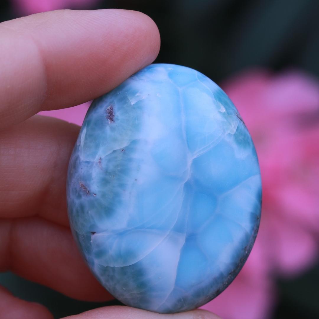 Atlantis Blue Grade A Larimar Cabochon