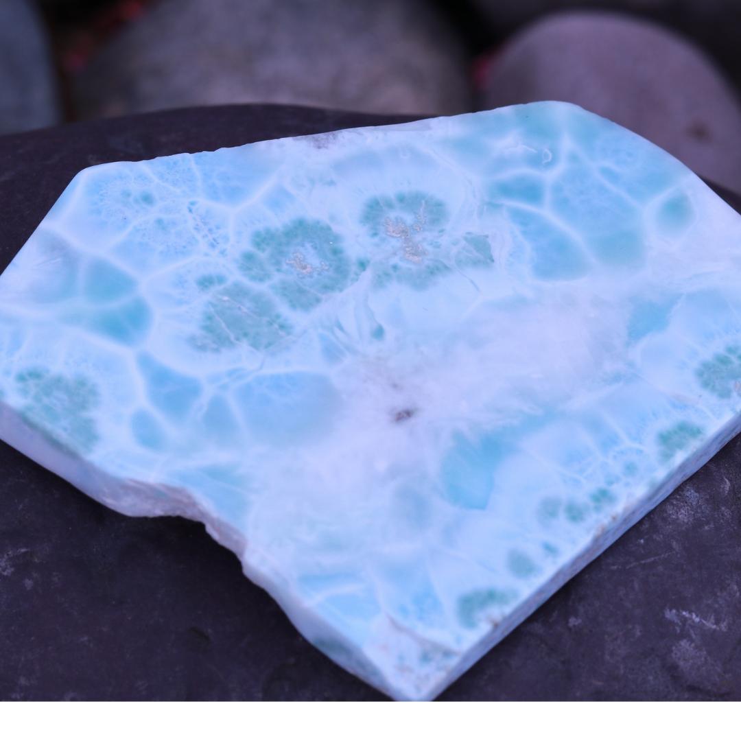 A Grade Larimar Carving for Display