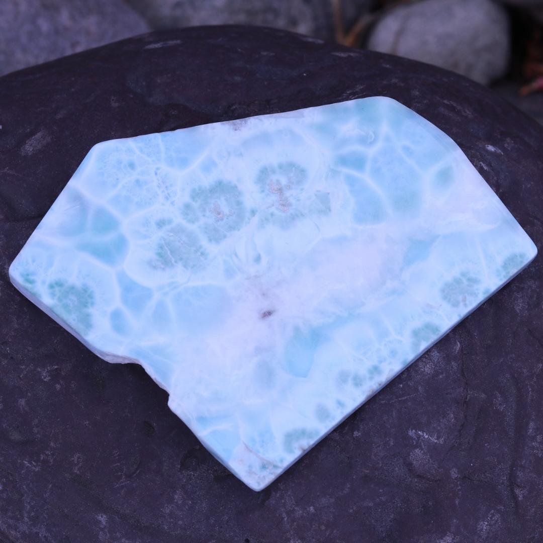 A Grade Larimar Carving for Display