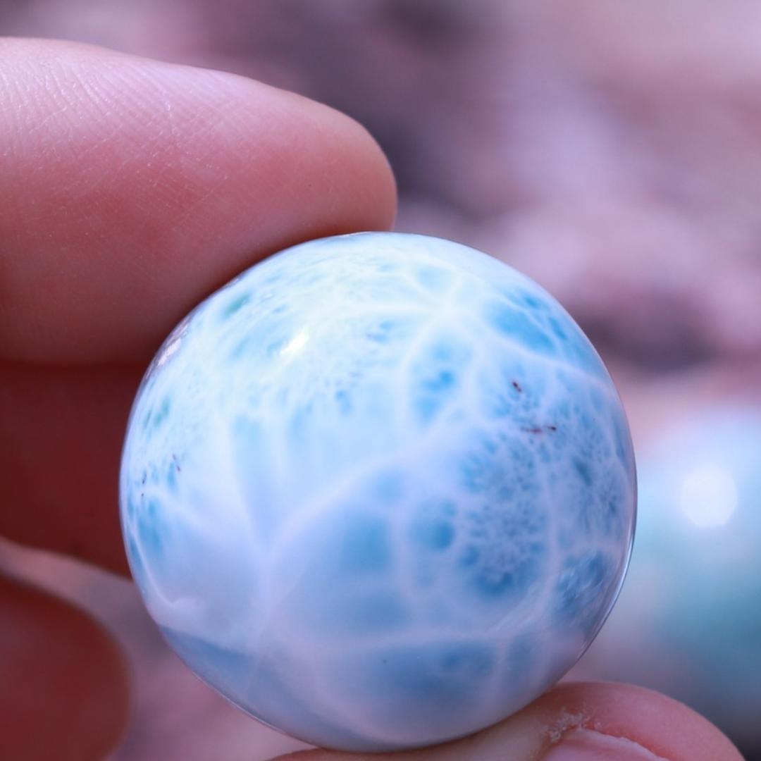 Larimar Orb Sphere Carvings 25 mm