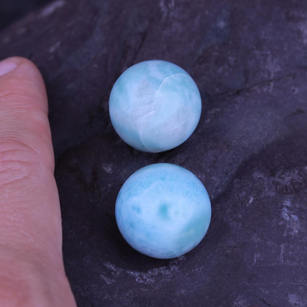 Larimar Orb Sphere Carvings 25 mm