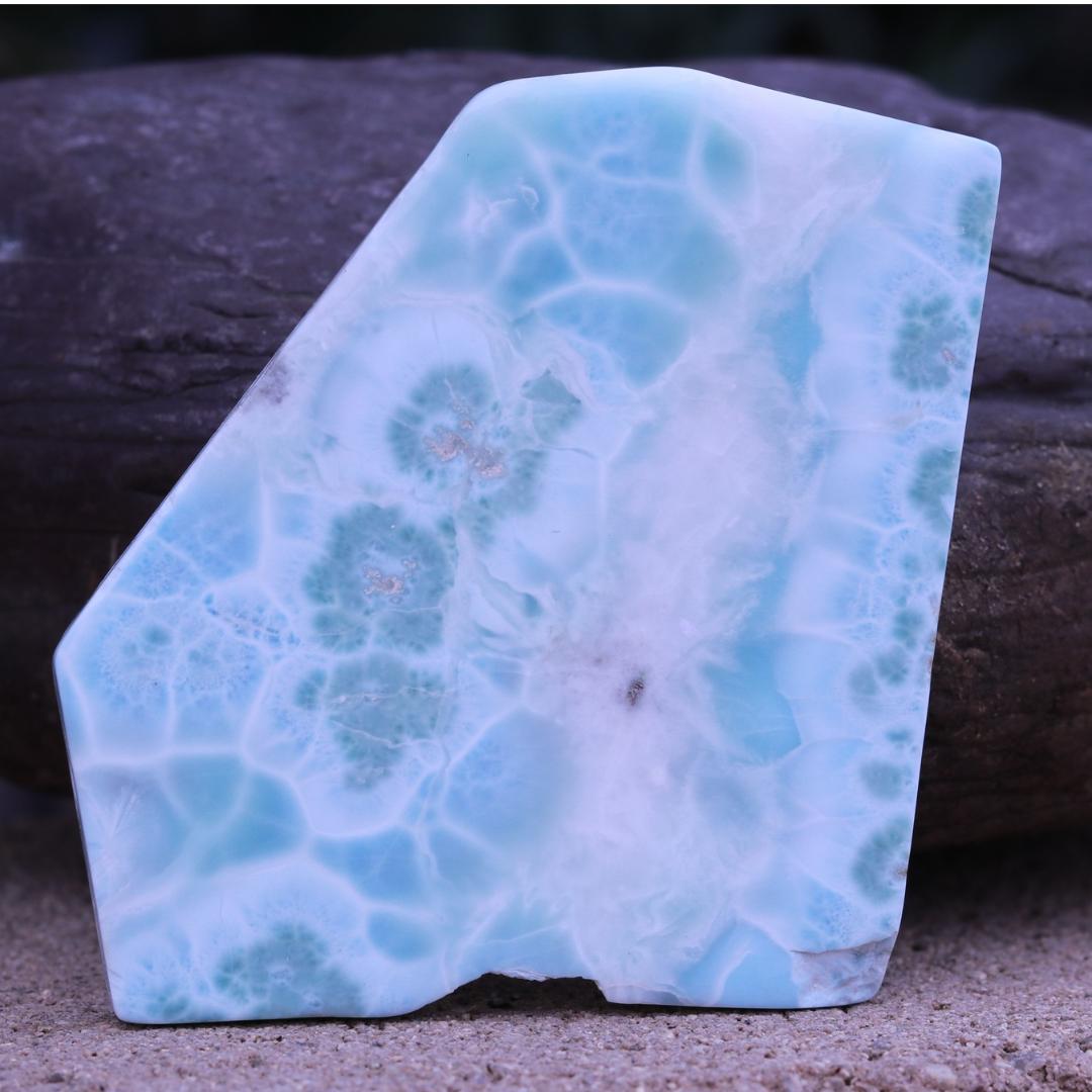 A Grade Larimar Carving for Display