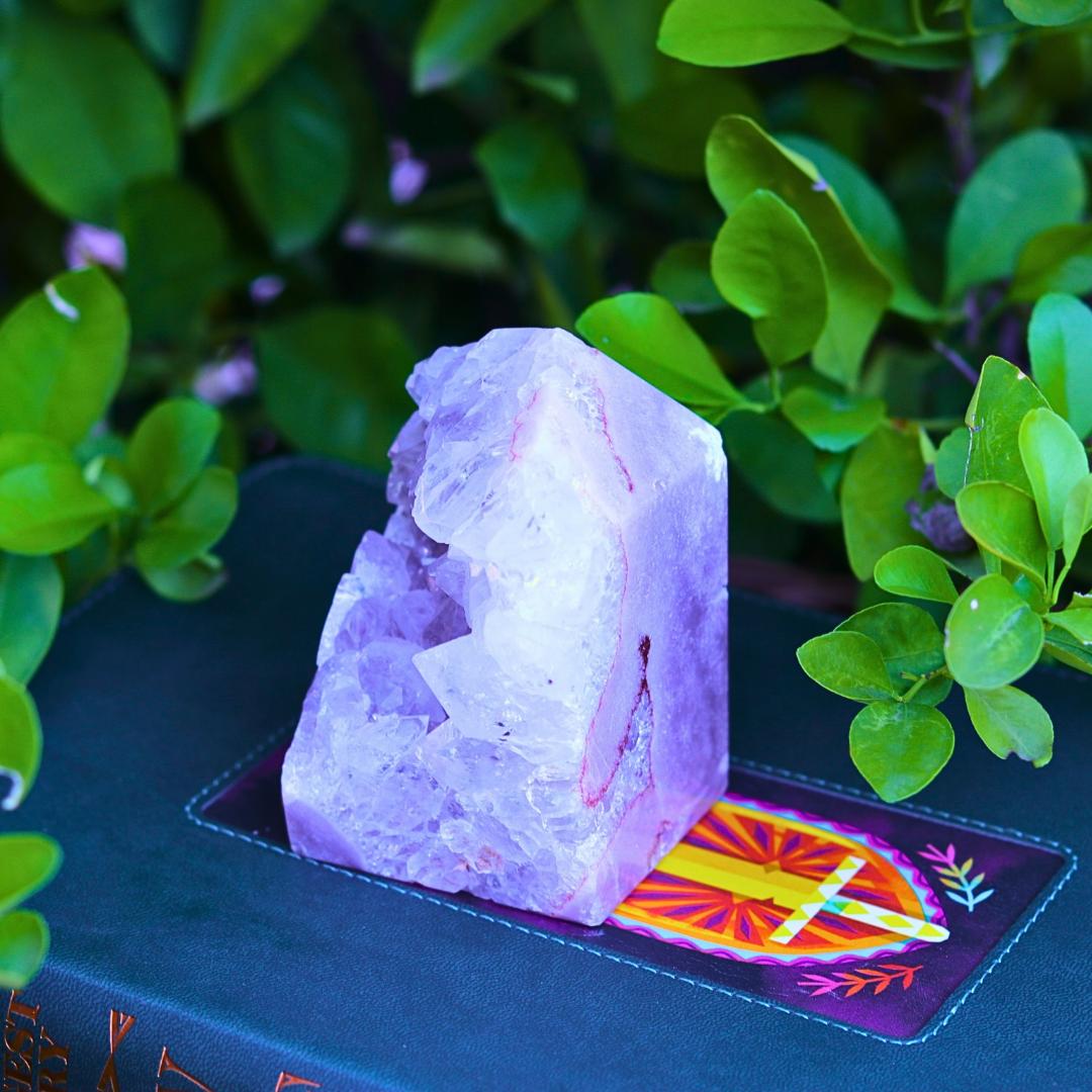Pink Amethyst Tower Carving — Brazil