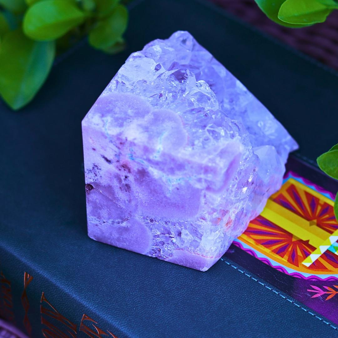 Pink Amethyst Tower Carving — Brazil
