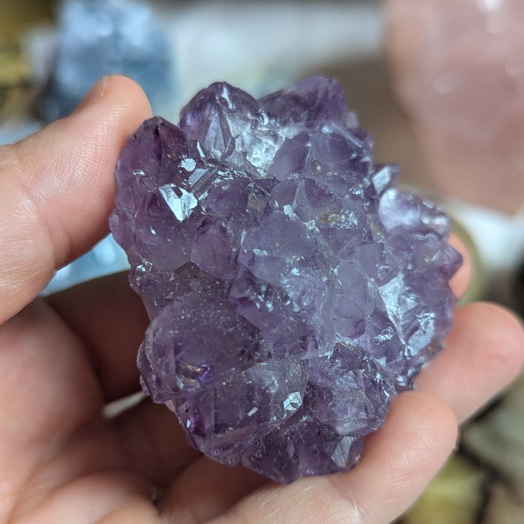 Purple Amethyst Flower with Soothing Energy Flow