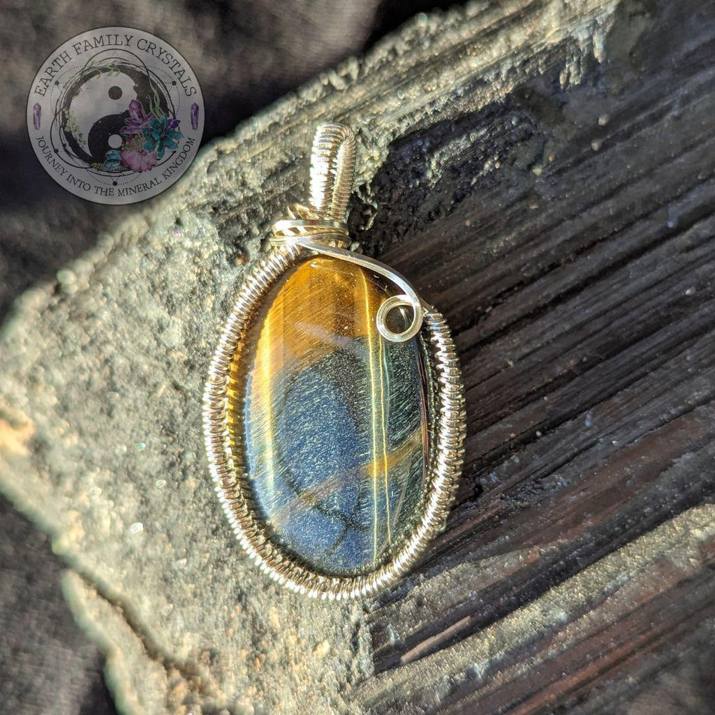 Tiger's Eye Pendant ~ Handcrafted in the USA ~ Root and Sacral Chakra Activation - Earth Family Crystals
