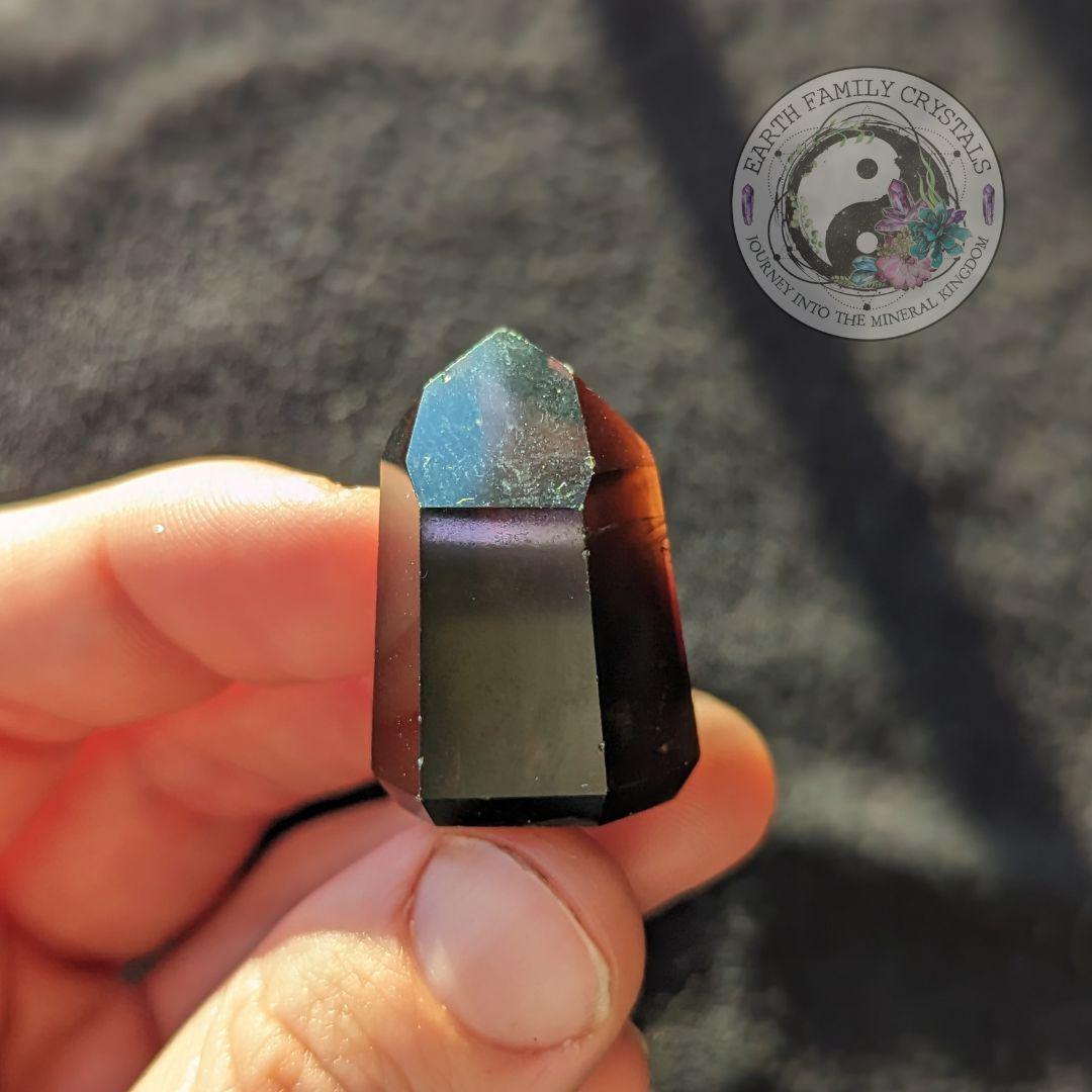 Smoky Quartz Mini Polished Point ~ Protective and Grounding Display Point ~ - Earth Family Crystals