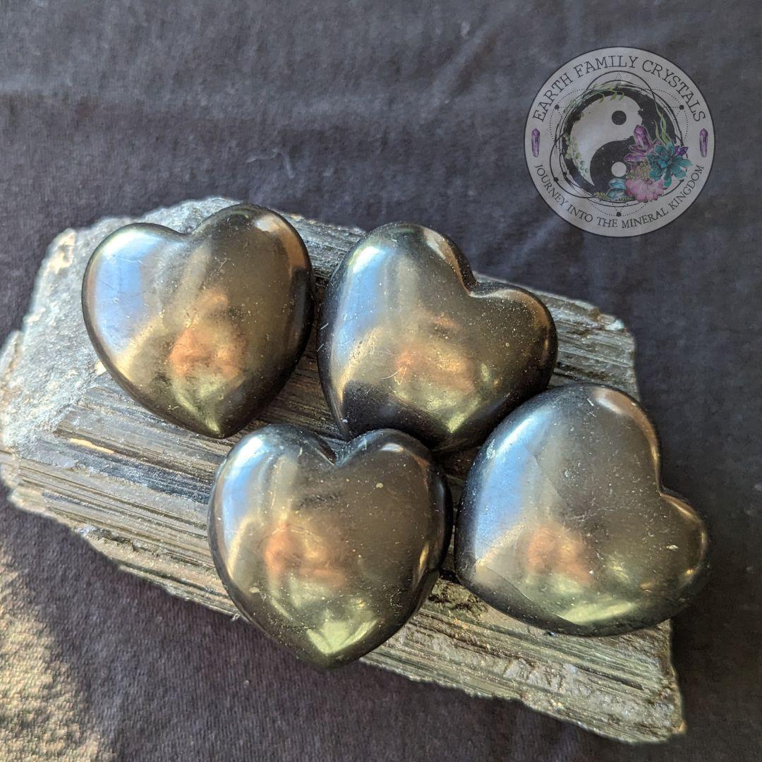 Shungite Puffy Hearts - Earth Family Crystals