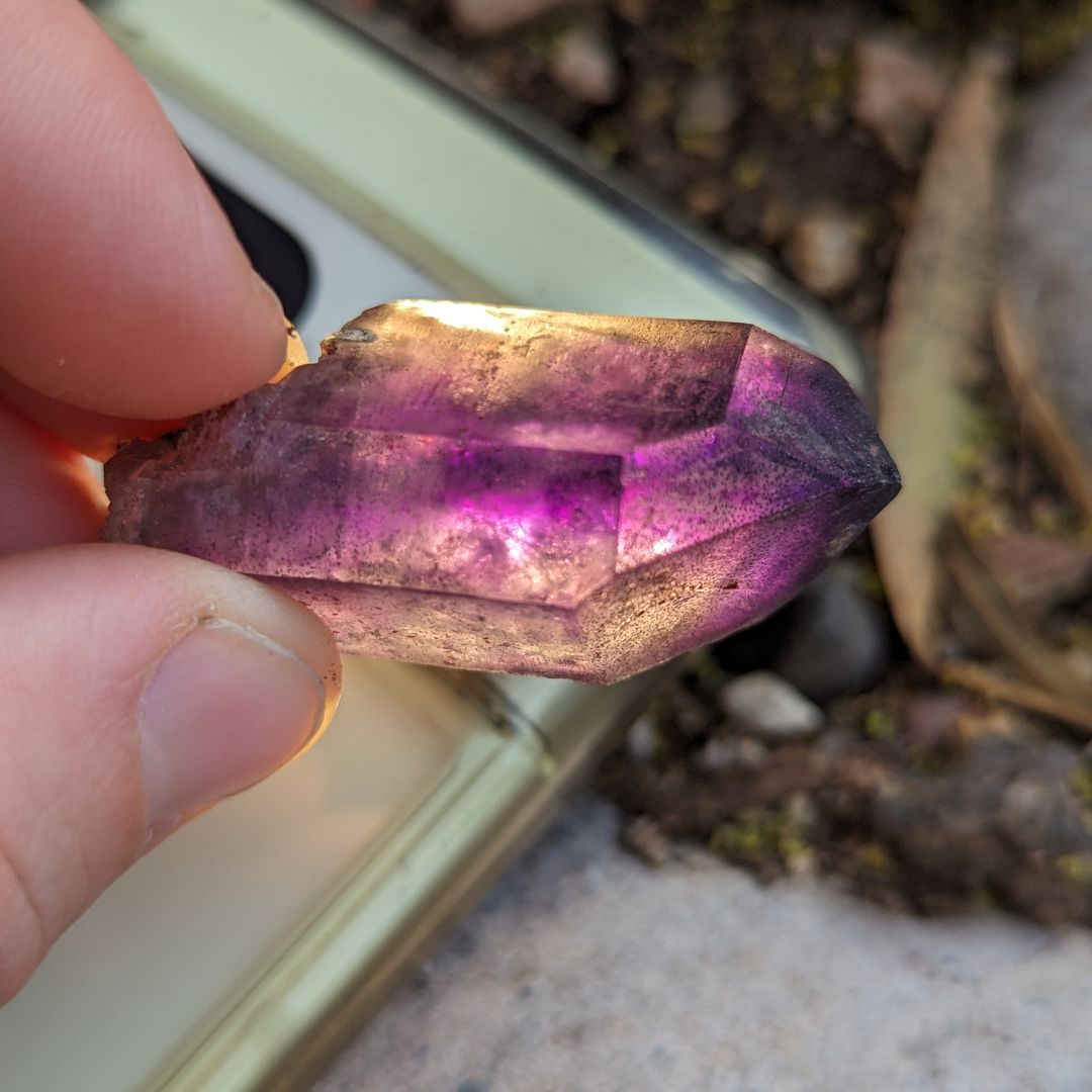 Tucson Exclusive! Rare Find Brandberg Amethyst Enhydro Crystal Points ~ Cosmic Energy that Awakens - Earth Family Crystals