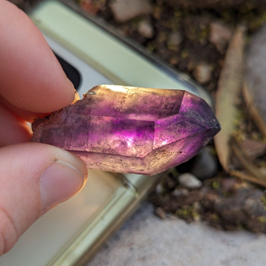 Tucson Exclusive! Rare Find Brandberg Amethyst Enhydro Crystal Points ~ Cosmic Energy that Awakens - Earth Family Crystals
