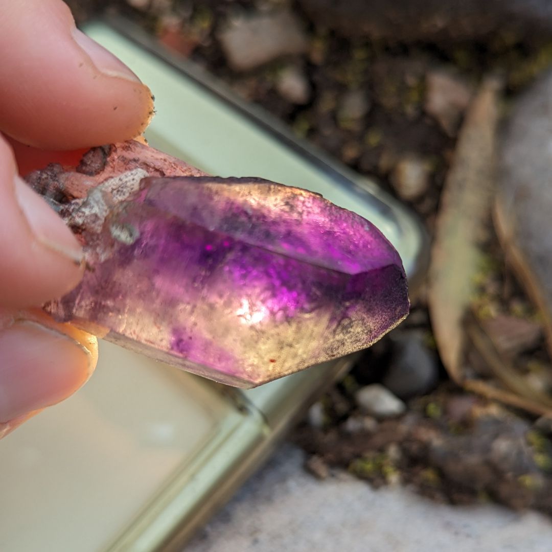 Tucson Exclusive! Rare Find Brandberg Amethyst Enhydro Crystal Points ~ Cosmic Energy that Awakens - Earth Family Crystals