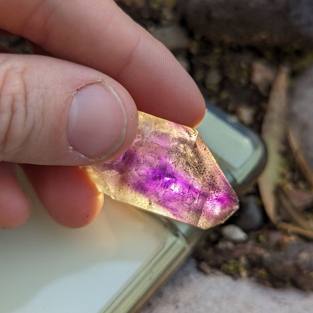 Tucson Exclusive! Rare Find Brandberg Amethyst Enhydro Crystal Points ~ Cosmic Energy that Awakens - Earth Family Crystals