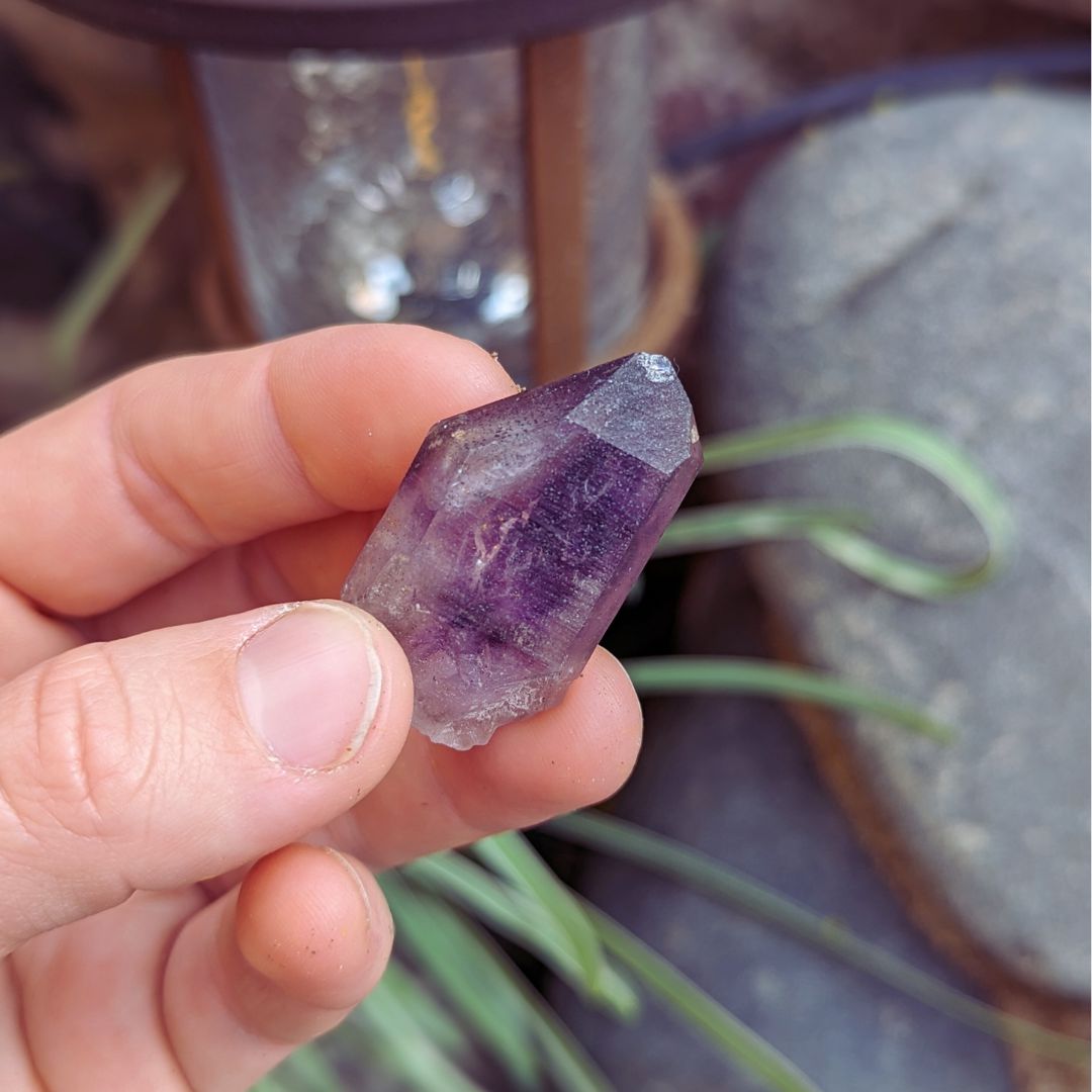 Tucson Exclusive! Rare Find Brandberg Amethyst Enhydro Crystal Points ~ Cosmic Energy that Awakens - Earth Family Crystals