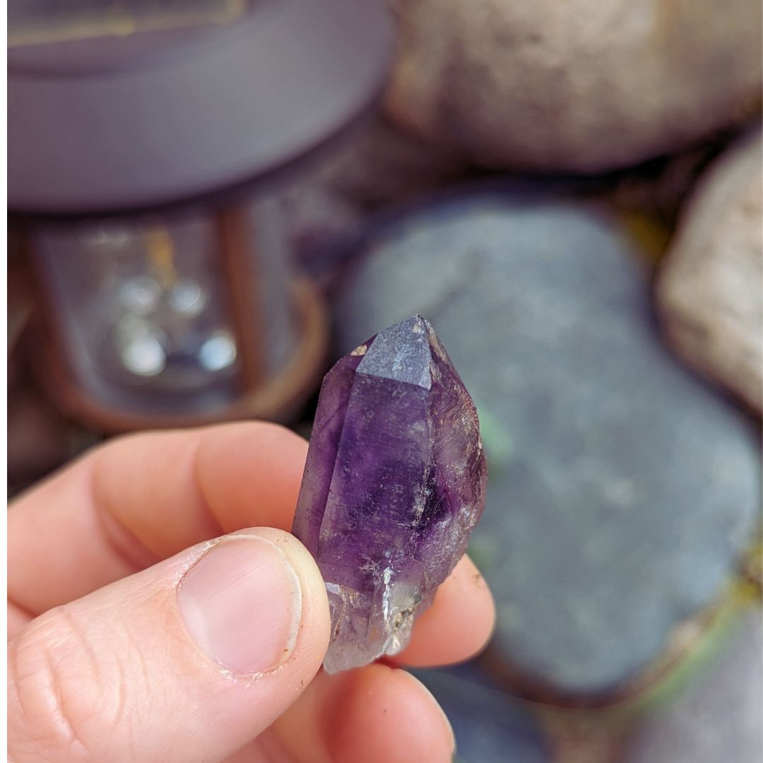 Tucson Exclusive! Rare Find Brandberg Amethyst Enhydro Crystal Points ~ Cosmic Energy that Awakens - Earth Family Crystals