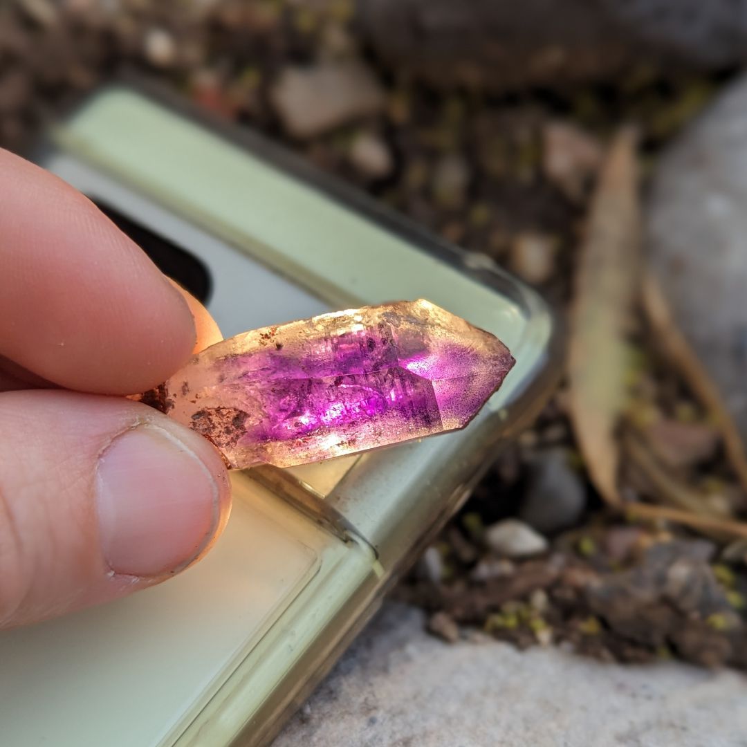 Tucson Exclusive! Rare Find Brandberg Amethyst Enhydro Crystal Points ~ Cosmic Energy that Awakens - Earth Family Crystals