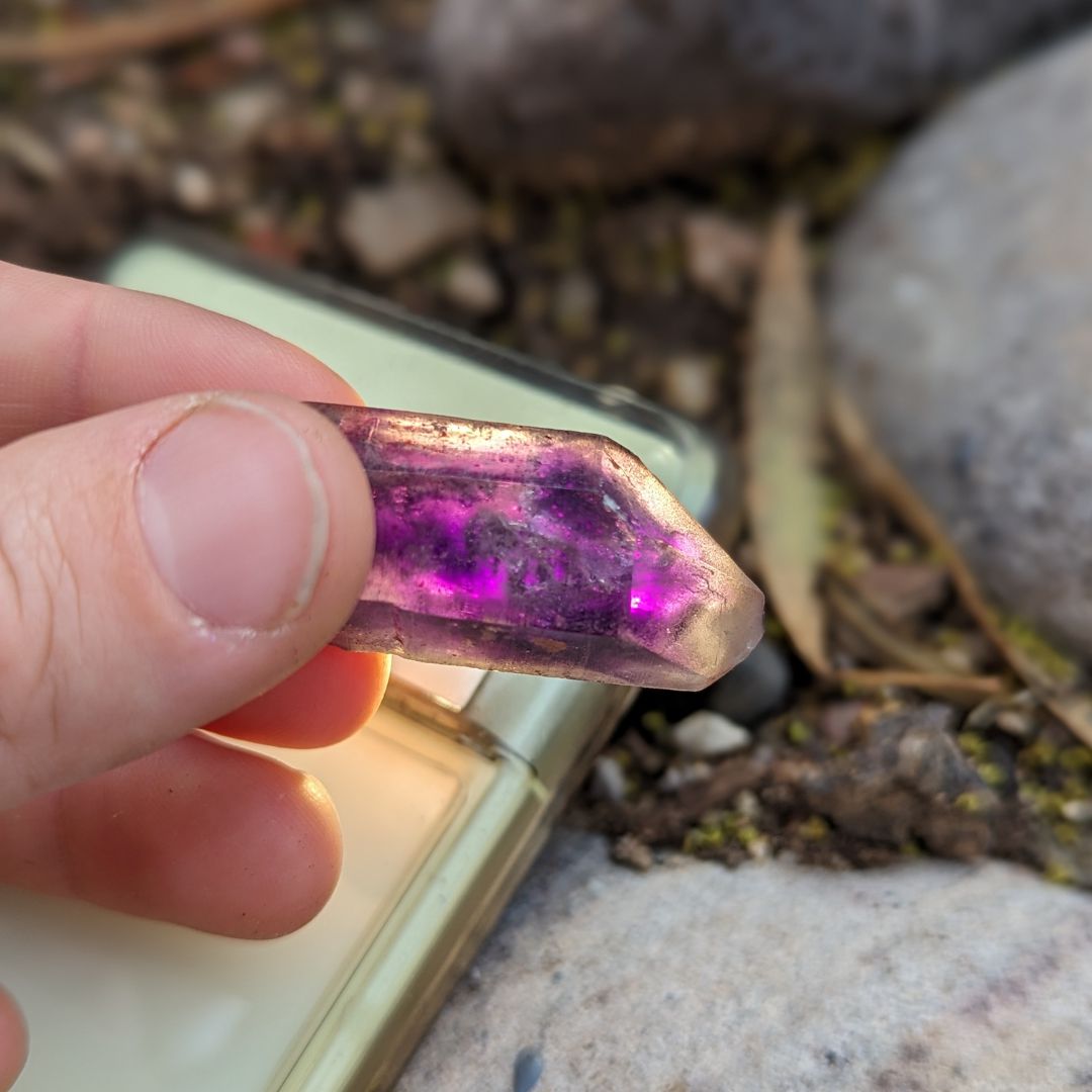 Tucson Exclusive! Rare Find Brandberg Amethyst Enhydro Crystal Points ~ Cosmic Energy that Awakens - Earth Family Crystals