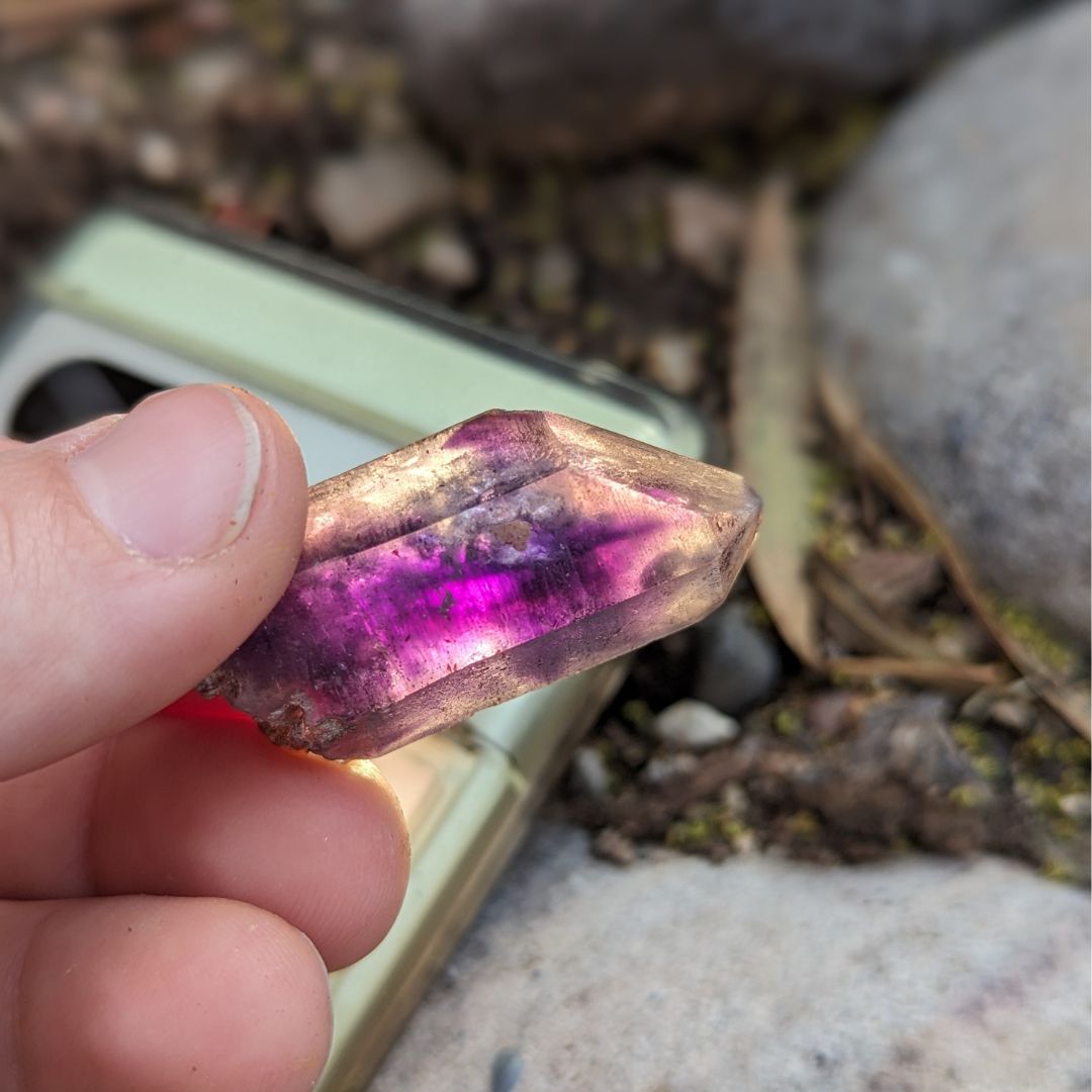 Tucson Exclusive! Rare Find Brandberg Amethyst Enhydro Crystal Points ~ Cosmic Energy that Awakens - Earth Family Crystals