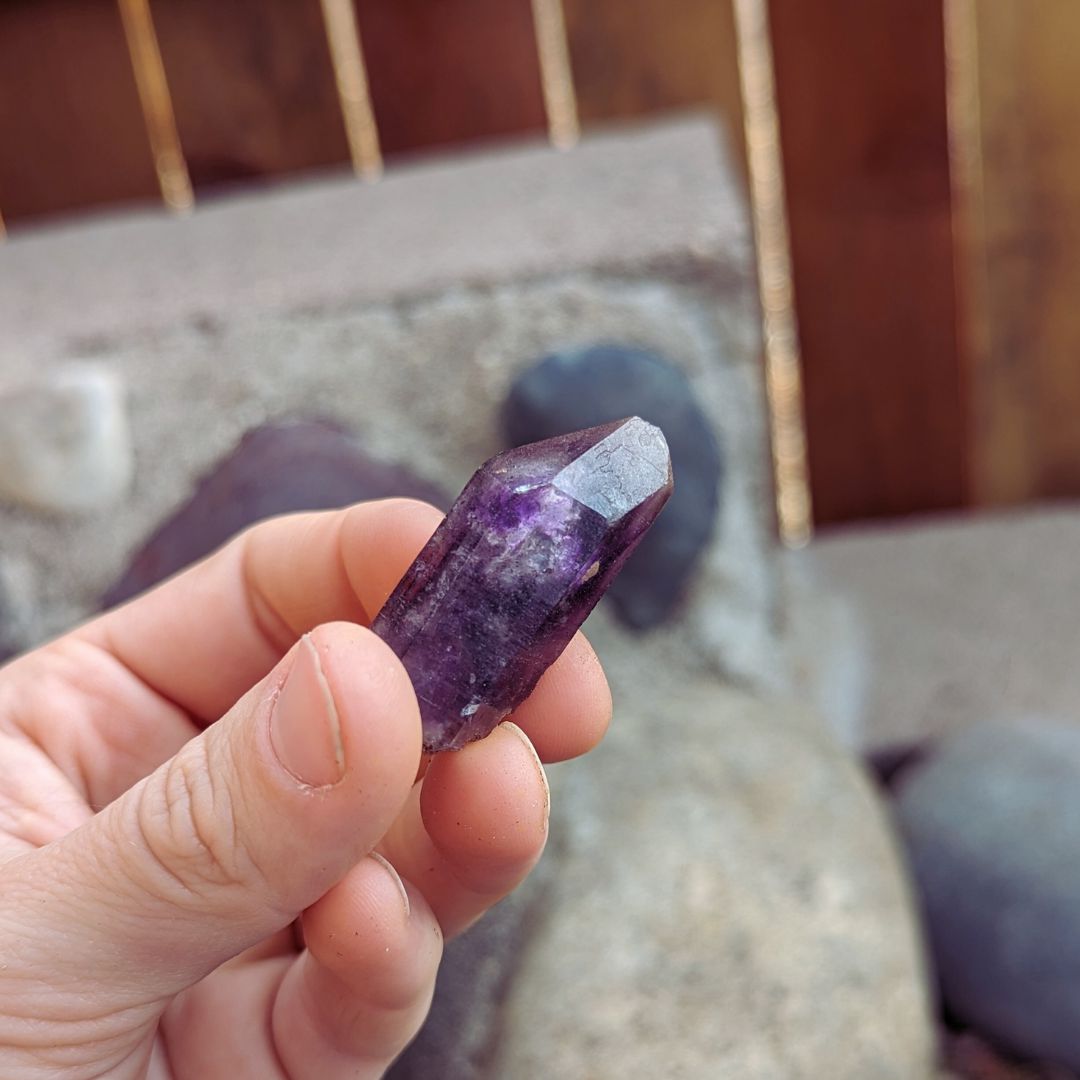 Tucson Exclusive! Rare Find Brandberg Amethyst Enhydro Crystal Points ~ Cosmic Energy that Awakens - Earth Family Crystals
