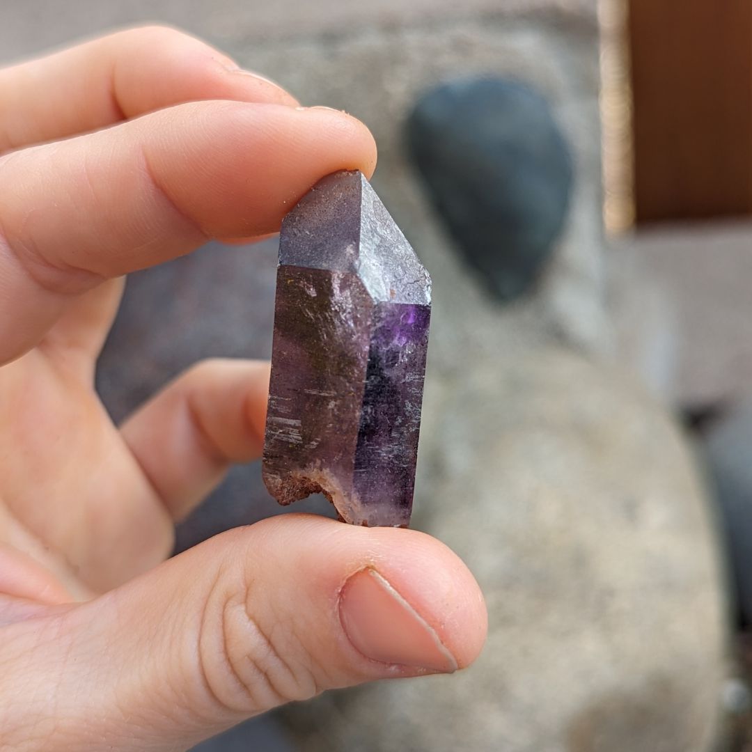 Tucson Exclusive! Rare Find Brandberg Amethyst Enhydro Crystal Points ~ Cosmic Energy that Awakens - Earth Family Crystals
