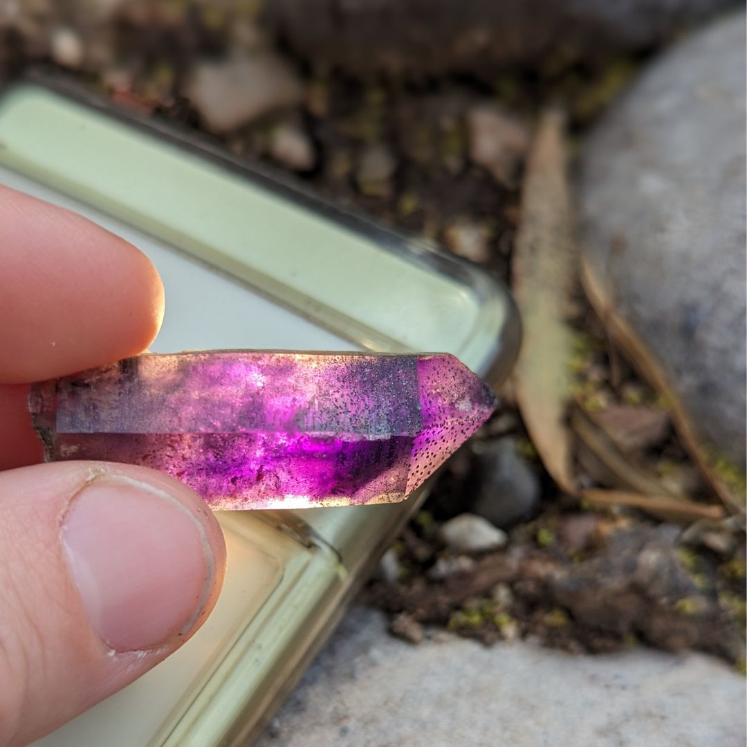 Tucson Exclusive! Rare Find Brandberg Amethyst Enhydro Crystal Points ~ Cosmic Energy that Awakens - Earth Family Crystals