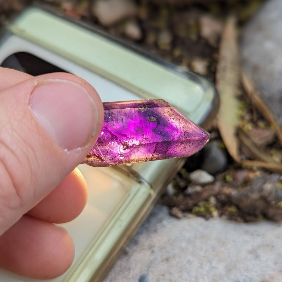 Tucson Exclusive! Rare Find Brandberg Amethyst Enhydro Crystal Points ~ Cosmic Energy that Awakens - Earth Family Crystals