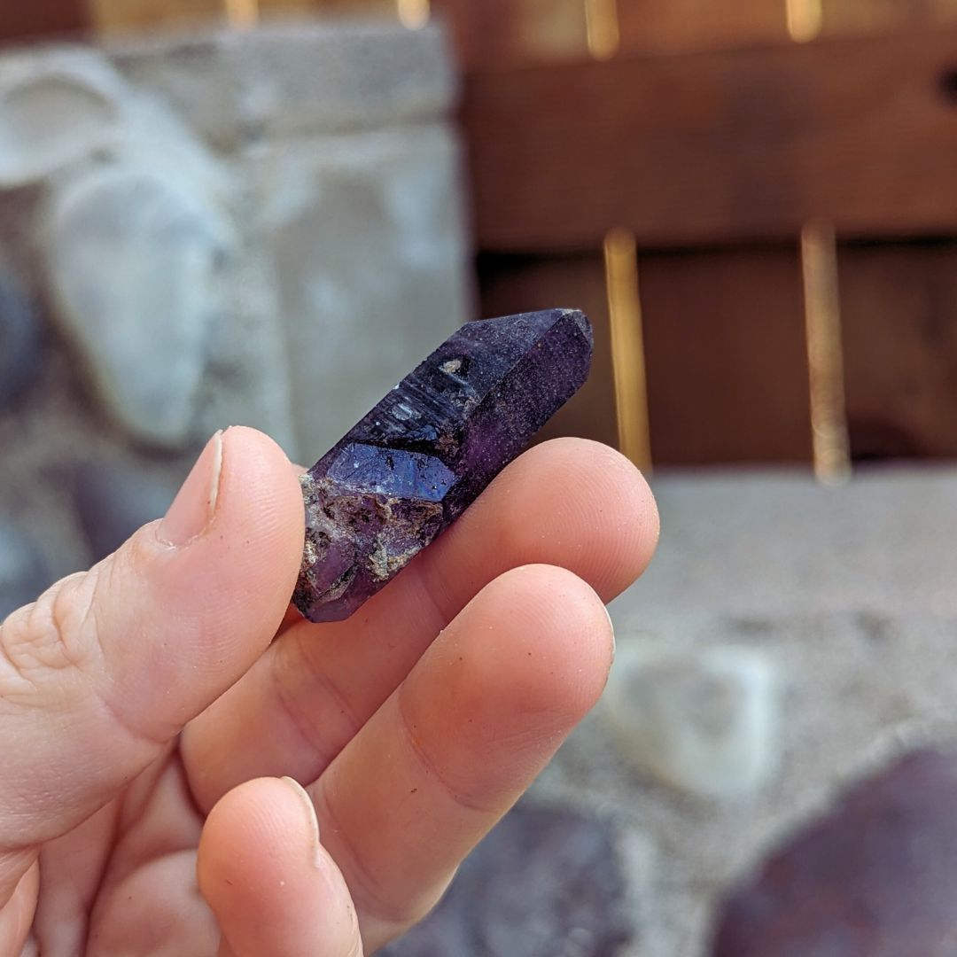Tucson Exclusive! Rare Find Brandberg Amethyst Enhydro Crystal Points ~ Cosmic Energy that Awakens - Earth Family Crystals